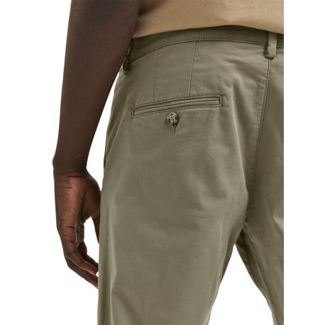 Pantalon Chino New Miles camel uni avec une coupe slim et 4 poches - Image 3