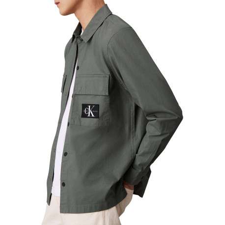 Chemise en coton grise unie coupe regular avec un col normal - Image 3
