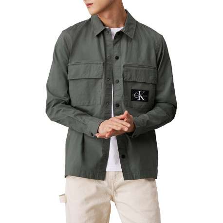 Chemise en coton grise unie coupe regular avec un col normal - Image 4