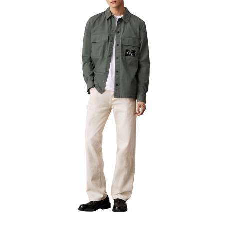 Chemise en coton grise unie coupe regular avec un col normal - Image 5