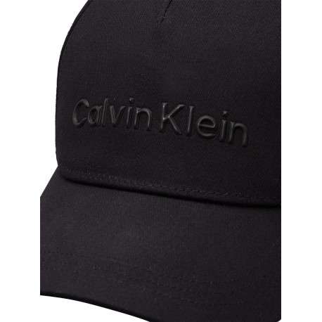 Casquette en coton noire unie coupe strapback avec nom de la marque - Image 5