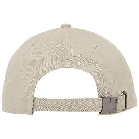 Casquette en coton écrue unie avec visière arrondie et nom de la marque - Image 2