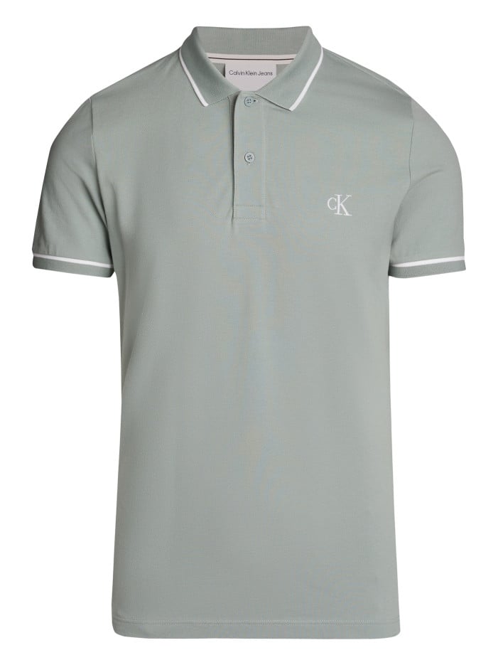 Polo en coton gris clair...