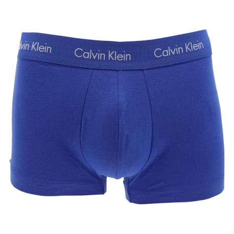 Lot de 3 Boxers en coton bleus unis avec taille élastiquées ton sur ton - Image 2