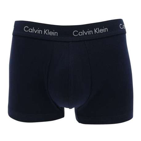 Lot de 3 Boxers en coton bleus unis avec taille élastiquées ton sur ton - Image 5