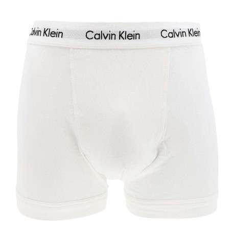 Lot de 3 Boxers classiques en coton gris unis coupe fermée avec ceinture blanche - Image 3