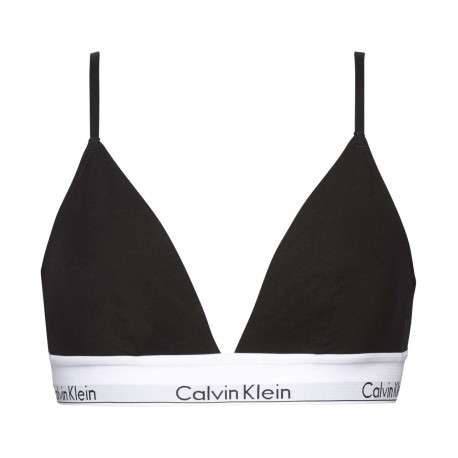 Soutien-Gorge noir uni avec bretelles réglables et nom de la marque