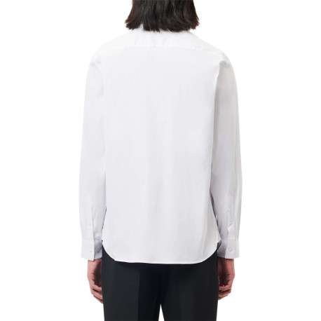 Chemise en coton blanche unie avec une coupe cintrée et un col français - Image 11