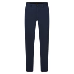 Pantalon chino en coton bleu marine uni avec une coupe slim fit