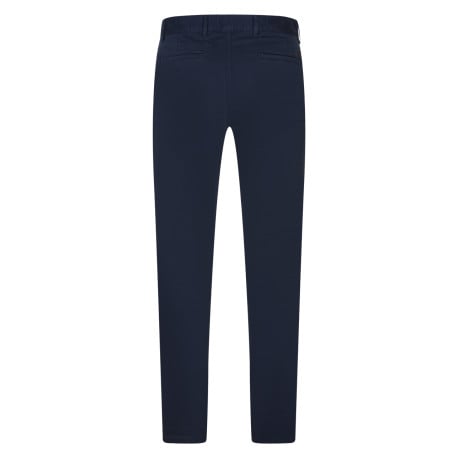 Pantalon chino en coton bleu marine uni avec une coupe slim fit - Image 2