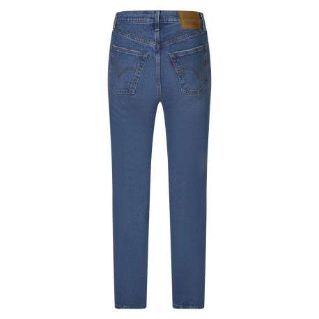 Jean Ribcage Straight Ankle en coton bleu délavé avec une coupe regular fit - Image 2