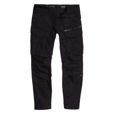 Pantalon 5 Poches en coton noir uni avec une coupe droite et des poches - Image 7