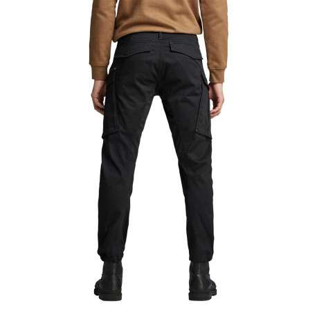 Pantalon 5 Poches en coton noir uni avec une coupe droite et des poches - Image 8