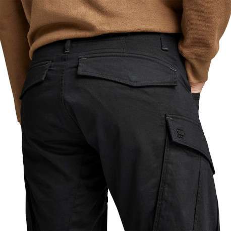 Pantalon 5 Poches en coton noir uni avec une coupe droite et des poches - Image 10