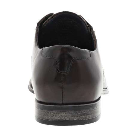 Derbies marron à talon décroché bas et à lacets ronds bleu marine - Image 6