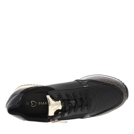 Baskets running noires avec semelle à talon compensé bas et lacets - Image 10