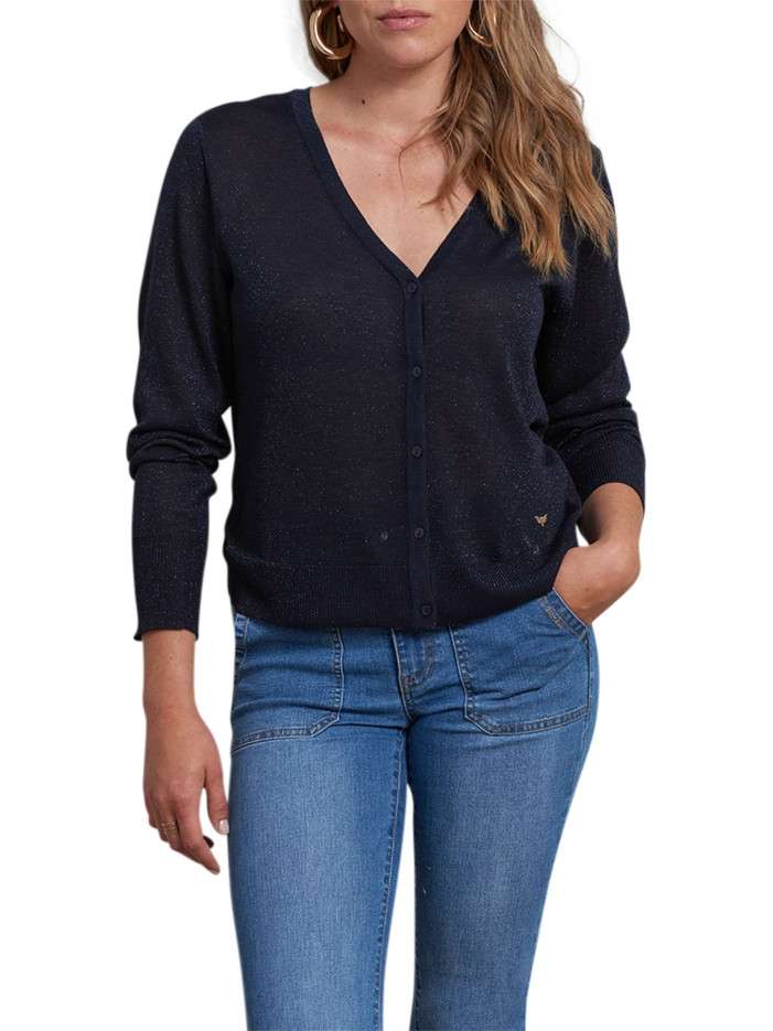 Gilet marine uni avec une...