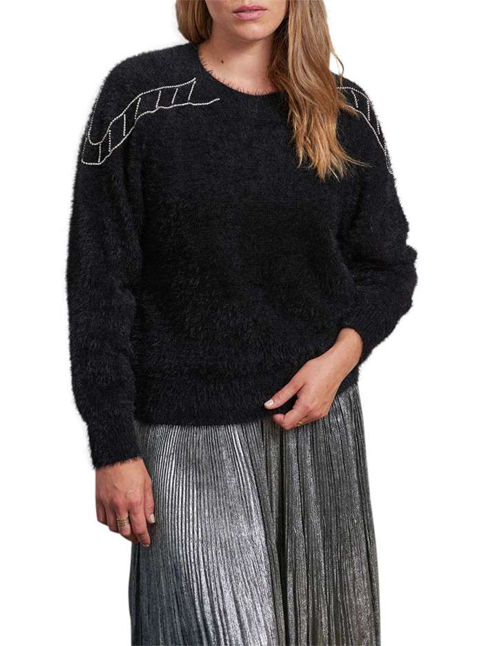 Pull noir uni avec une...