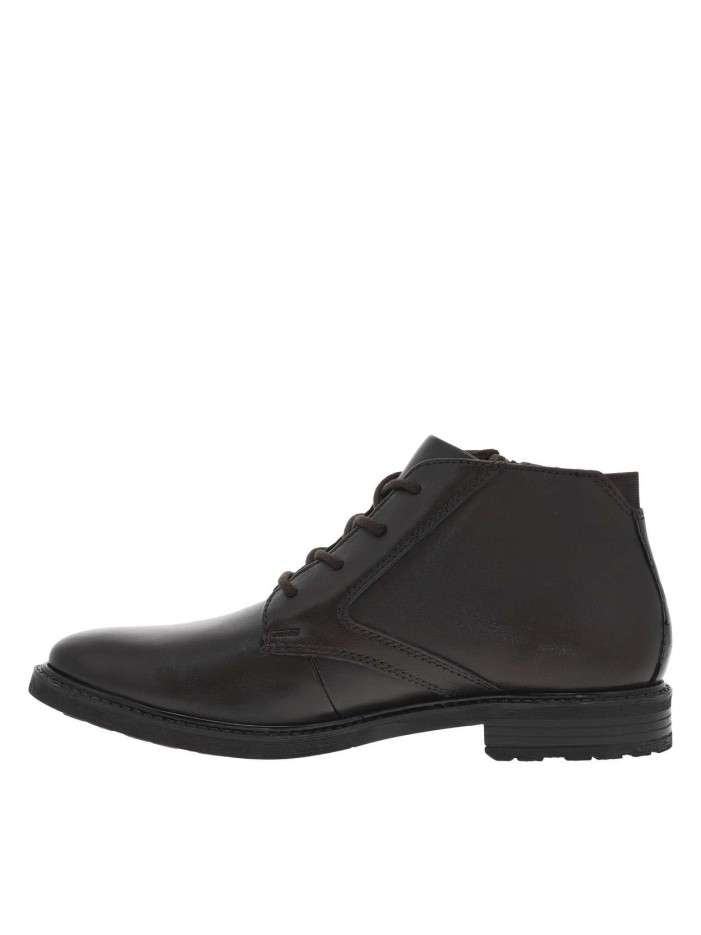 Bottines en cuir marron à...