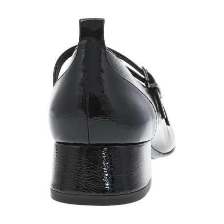 Ballerines noires vernies à bout carré et à talon décroché bas - Image 12