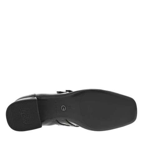 Ballerines noires vernies à bout carré et à talon décroché bas - Image 11