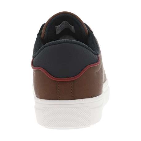 Baskets tennis cognac à semelle à talon plat, à lacets et nom de la marque - Image 6