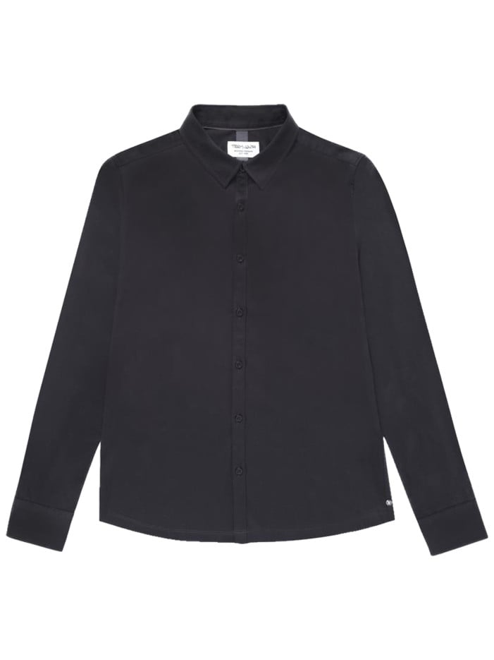 Chemise en coton noire unie...