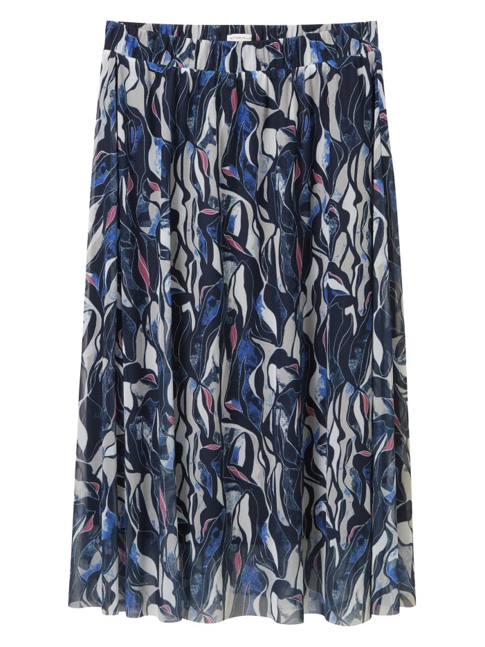 Jupe longue bleu imprimée...