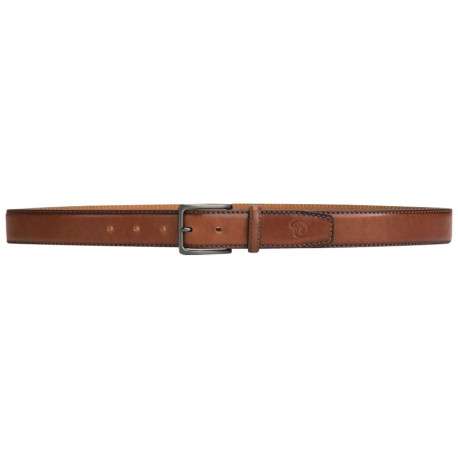Ceinture camel avec bords ombrés et une boucle argentée rectangulaire - Image 2