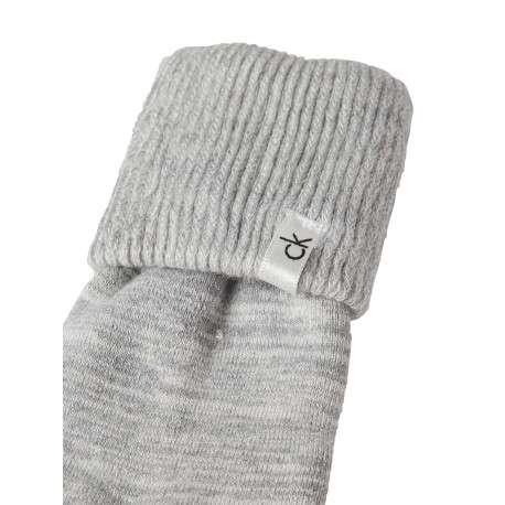 Chaussettes hautes grises chinées avec fibres métalisées all over - Image 3