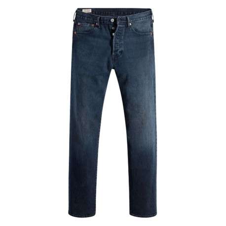 Jean 501 en coton nuit uni avec fermeture à boutons et une coupe regular fit