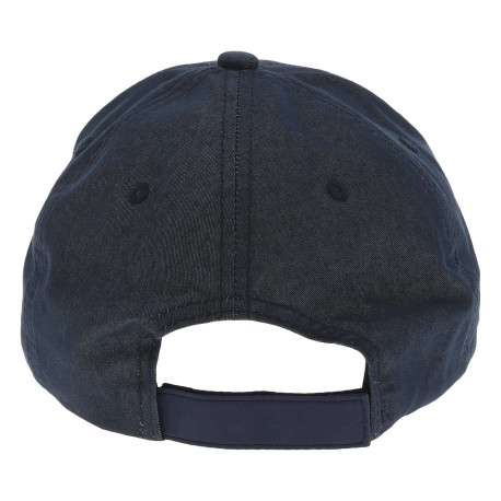 Casquette marine unie avec nom de la marque brodé sur le devant - Image 2