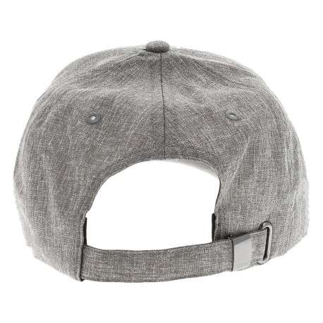 Casquette gris clair unie avec nom de la marque en bijoux décoratifs à l'avant - Image 2