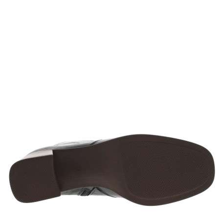 Boots en cuir noires à semelle à talon décroché haut avec une languette - Image 6