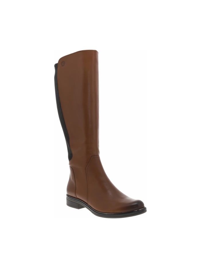 Bottes en cuir cognac avec...