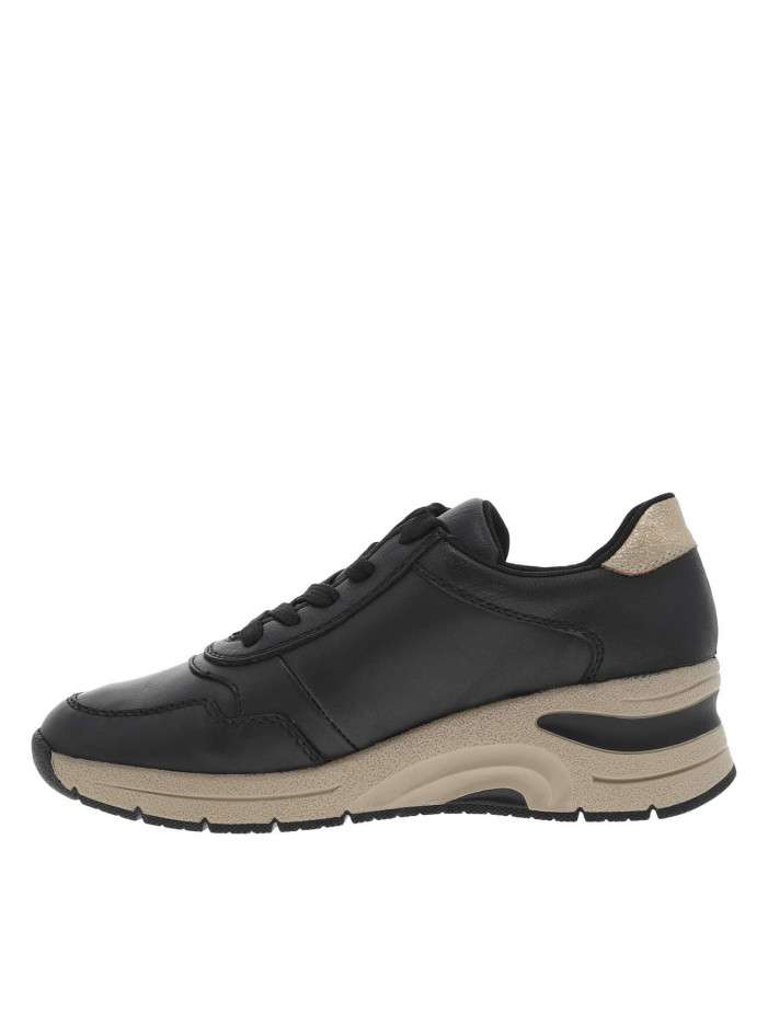 Sneakers en cuir noires à...