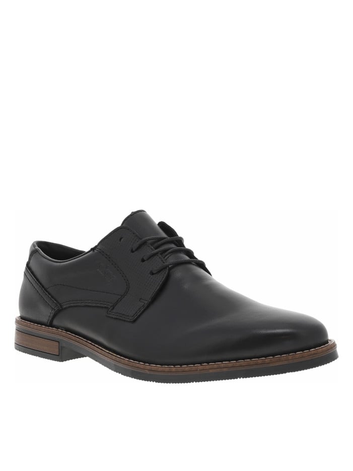 Derbies en cuir noir à...
