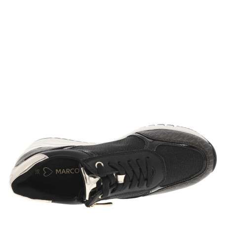 Baskets running noires avec semelle à talon compensé moyen et lacets - Image 10