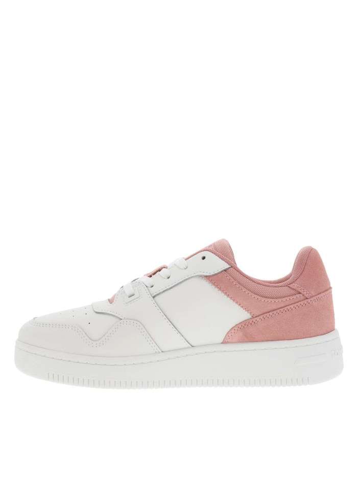 Baskets tennis en cuir rose...