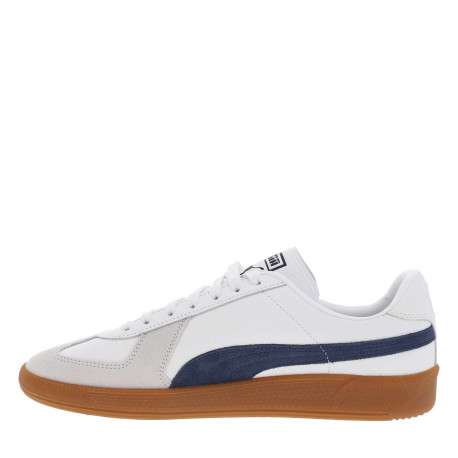 Sneakers multisport en cuir de vachette bleu marine avec nom de la marque