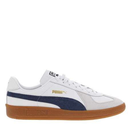 Sneakers multisport en cuir de vachette bleu marine avec nom de la marque - Image 2