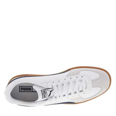 Sneakers multisport en cuir de vachette bleu marine avec nom de la marque - Image 4