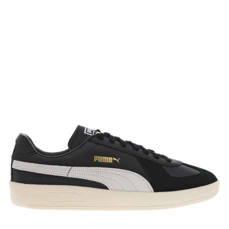 Sneakers Puma en cuir de vachette noires et à lacets plats avec logo iconique - Image 2