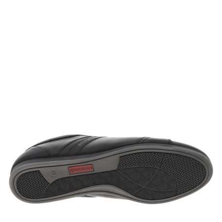 Baskets en cuir noires plates avec des lacets plats enduits et nom de la marque - Image 5