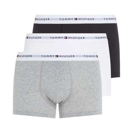 Lot de 3 Boxers trunks en coton biologique mélangé multicolores unis