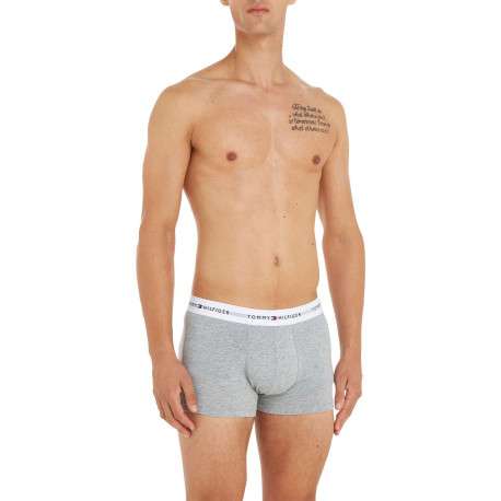 Lot de 3 Boxers trunks en coton biologique mélangé multicolores unis - Image 4