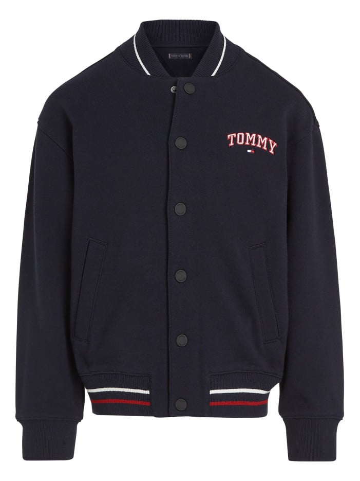 Bomber en coton marine uni...