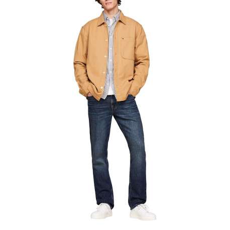 Surchemise en coton camel unie avec une coupe droite et un col français - Image 6