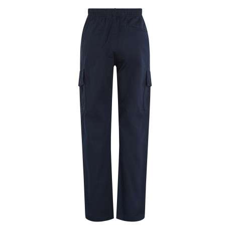 Pantalon Cargo en coton marine uni avec une coupe regular fit - Image 2