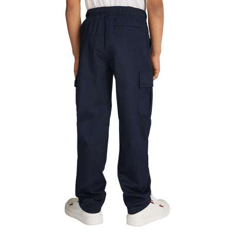 Pantalon Cargo en coton marine uni avec une coupe regular fit - Image 5